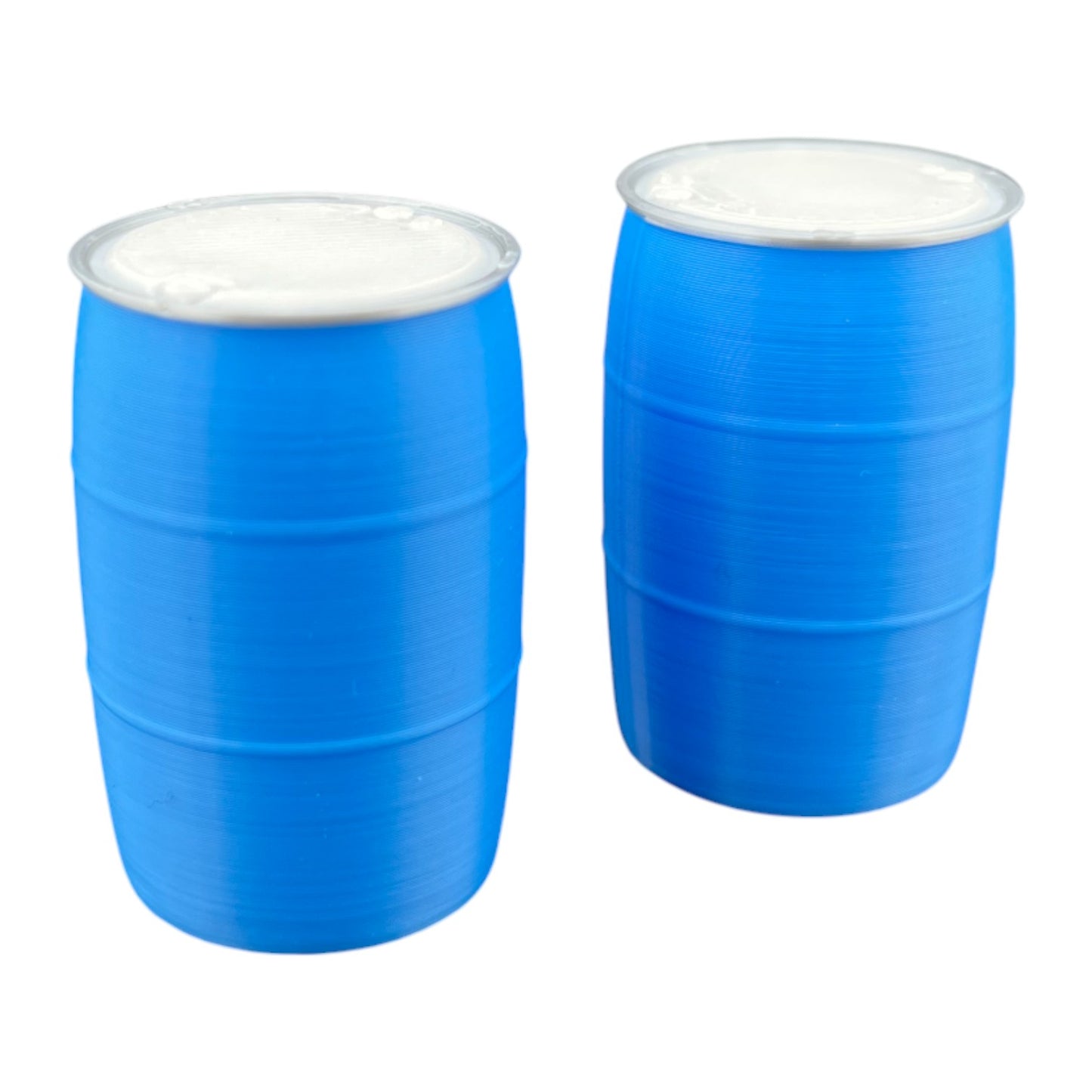 N 1:160 Plastic Drum Rain Barrel 12pc Set-Blue/White Top