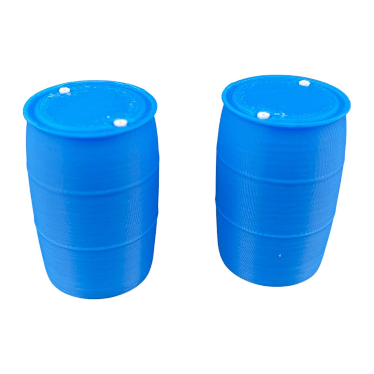 N Scale 1:160 Plastic Drum Rain Barrel 12pc Set - Blue