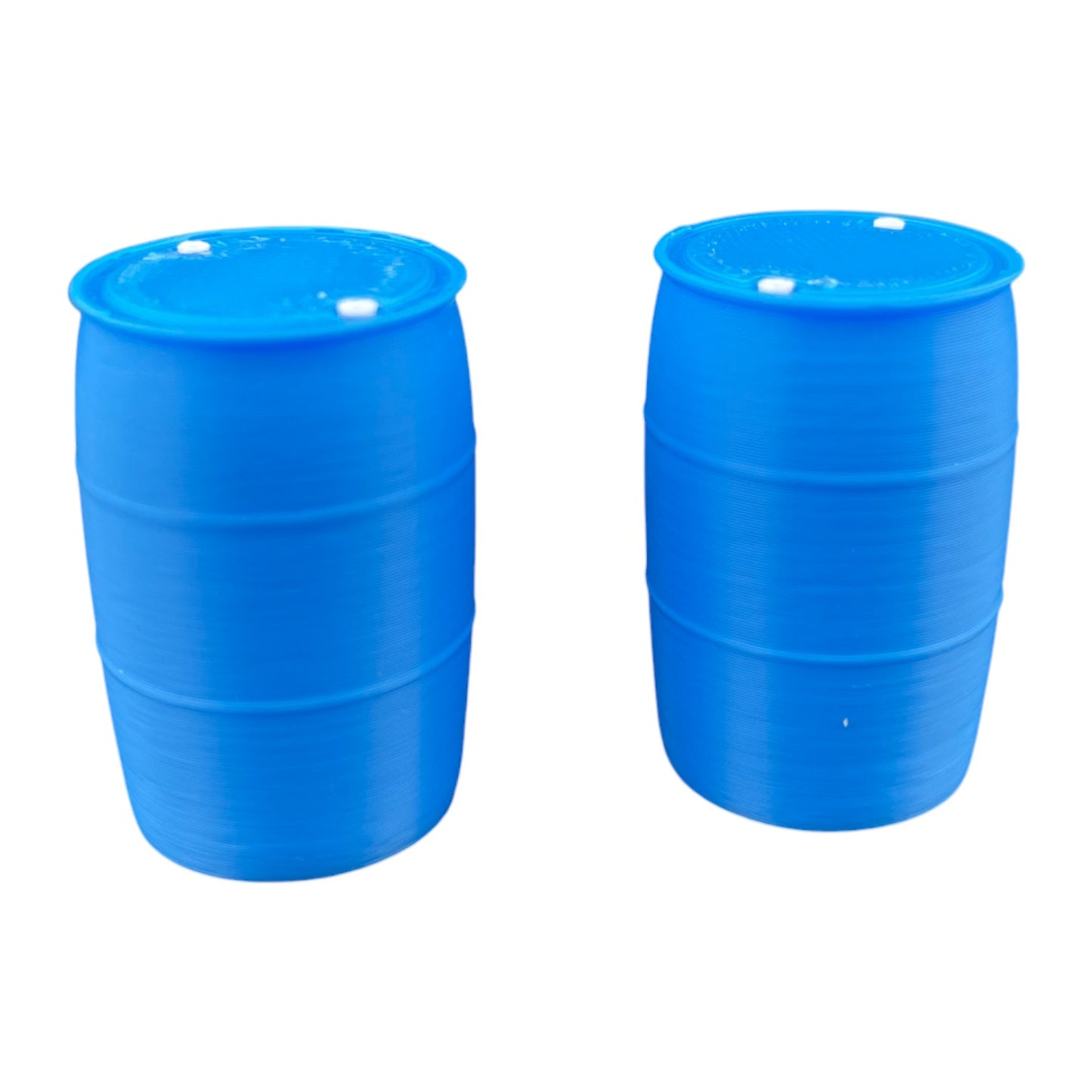 N Scale 1:160 Plastic Drum Rain Barrel 12pc Set - Blue