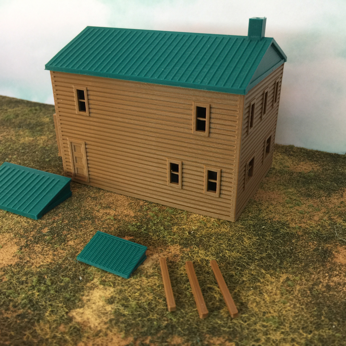 "The Outdoor Series" - Cabin #3 - Camping - Modeled in Color - OO Scale 1:76