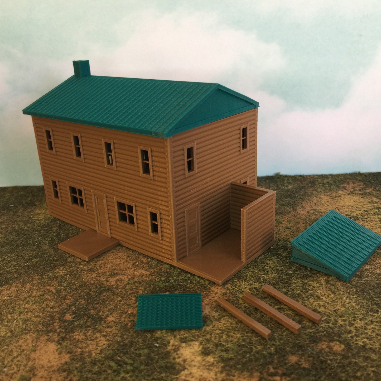 "The Outdoor Series" - Cabin #3 - Camping - Modeled in Color - OO Scale 1:76