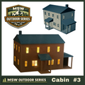 "The Outdoor Series" - Cabin #3 - Camping - Modeled in Color - N Scale 1:160
