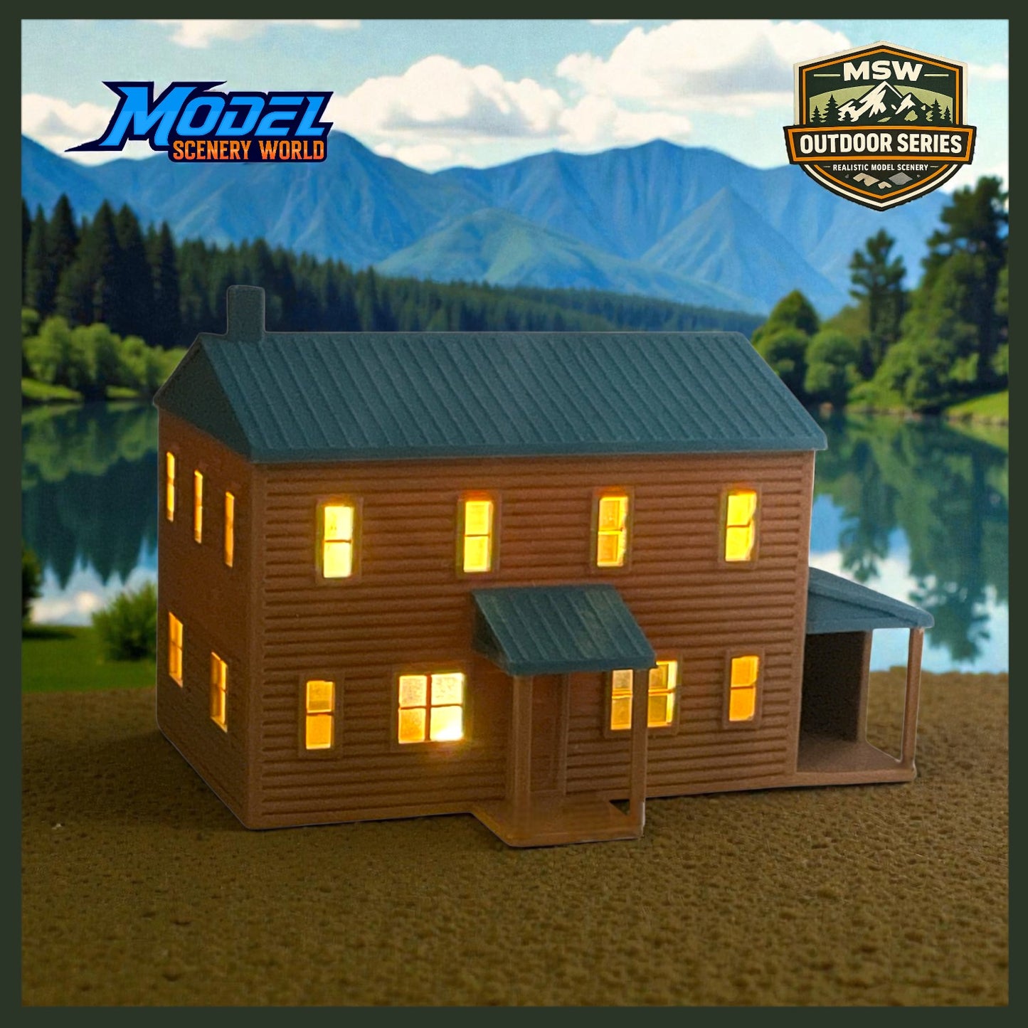 "The Outdoor Series" - Cabin #3 - Camping - Modeled in Color - O Scale 1:48