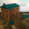 "The Outdoor Series" - Cabin #3 - Camping - Modeled in Color - S Scale 1:64