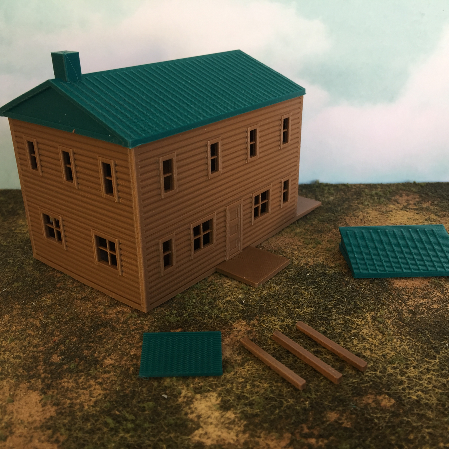 "The Outdoor Series" - Cabin #3 - Camping - Modeled in Color - OO Scale 1:76