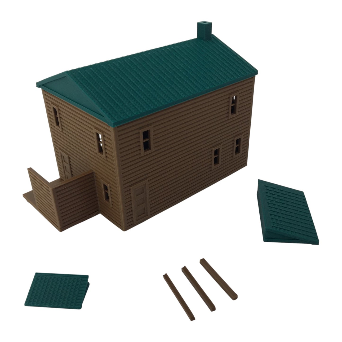 "The Outdoor Series" - Cabin #3 - Camping - Modeled in Color - S Scale 1:64