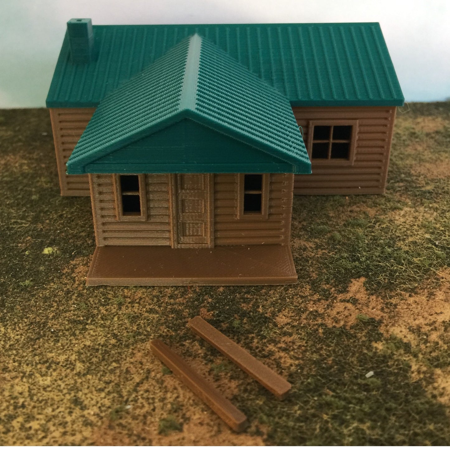 "The Outdoor Series" - Cabin #4 - Camping - Modeled in Color - HO Scale 1:87