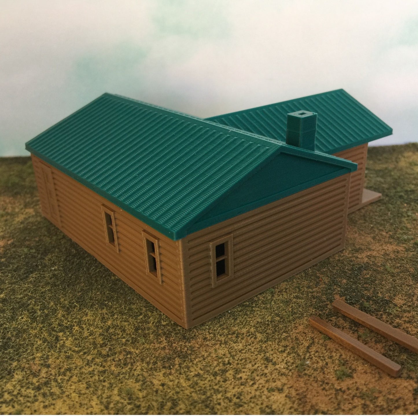 "The Outdoor Series" - Cabin #4 - Camping - Modeled in Color - Z Scale 1:220