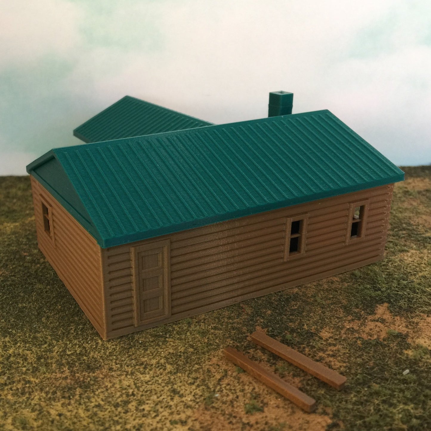 "The Outdoor Series" - Cabin #4 - Camping - Modeled in Color - Z Scale 1:220