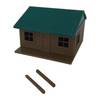 "The Outdoor Series" - Cabin #5 - Camping - Modeled in Color - Z Scale 1:220