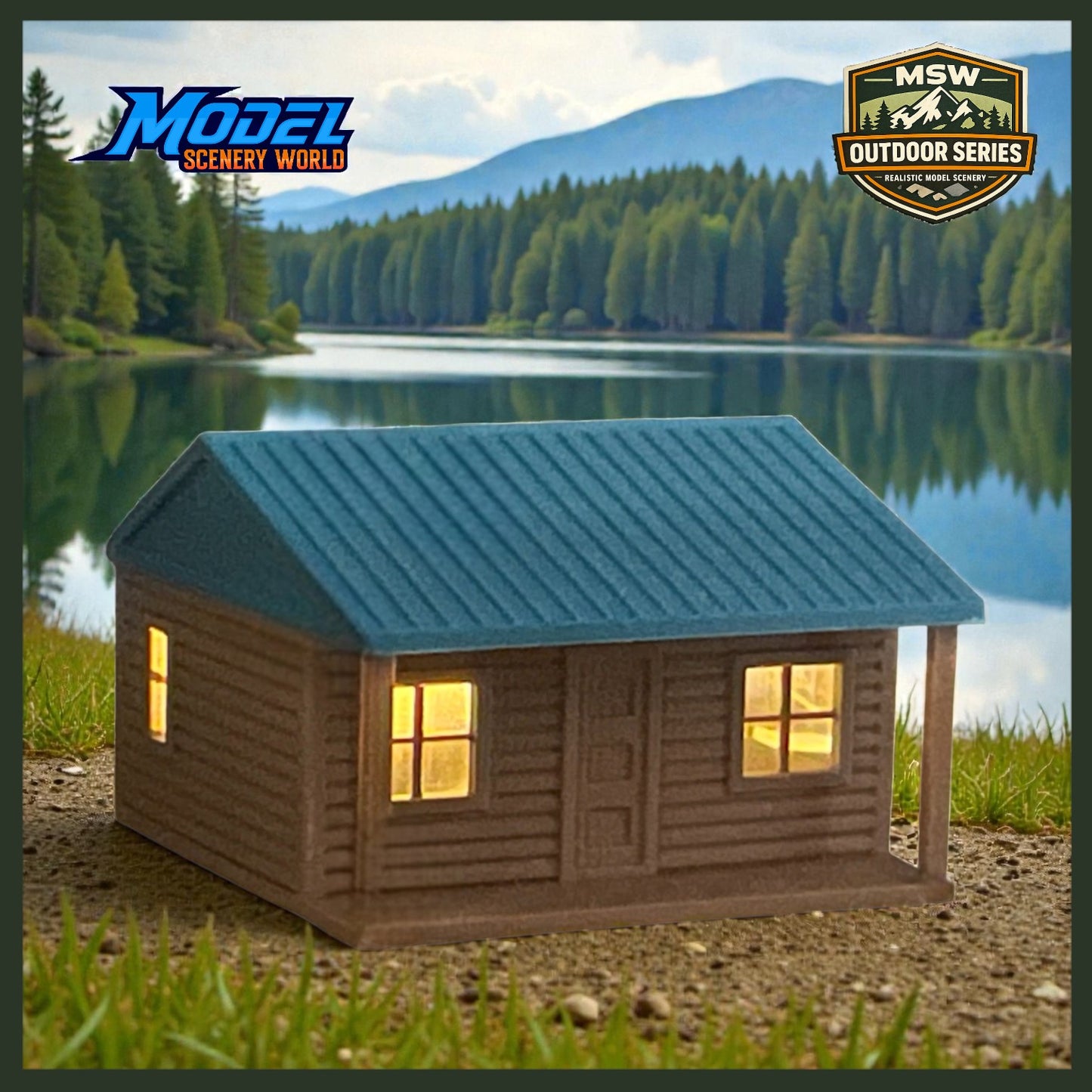 "The Outdoor Series" - Cabin #5 - Camping - Modeled in Color - Z Scale 1:220