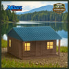 "The Outdoor Series" - Cabin #5 - Camping - Modeled in Color - HO Scale 1:87
