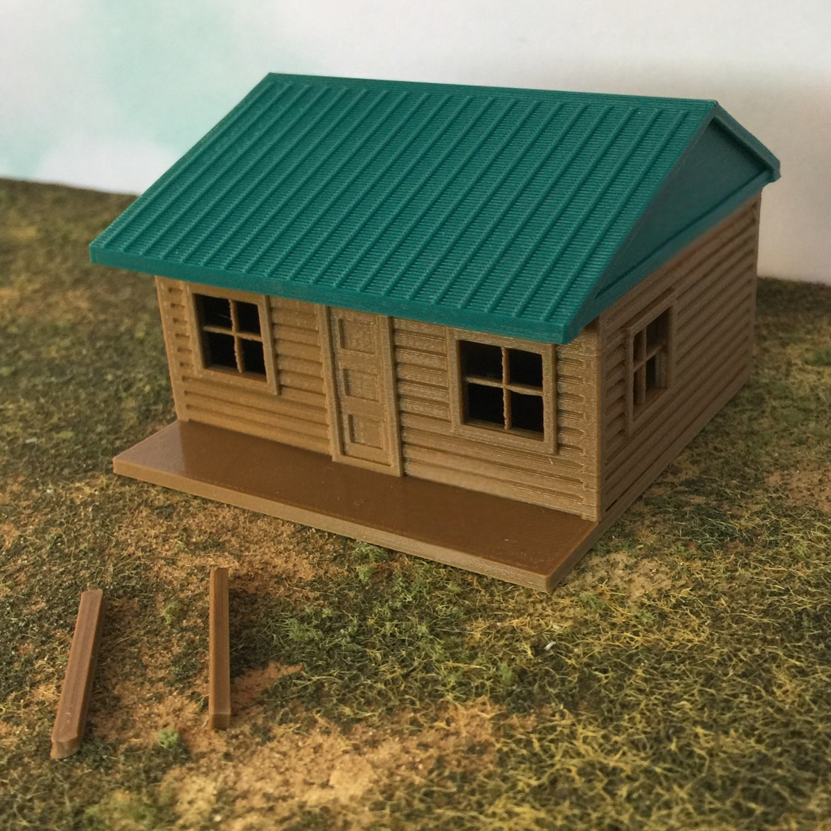 "The Outdoor Series" - Cabin #5 - Camping - Modeled in Color - O Scale 1:48