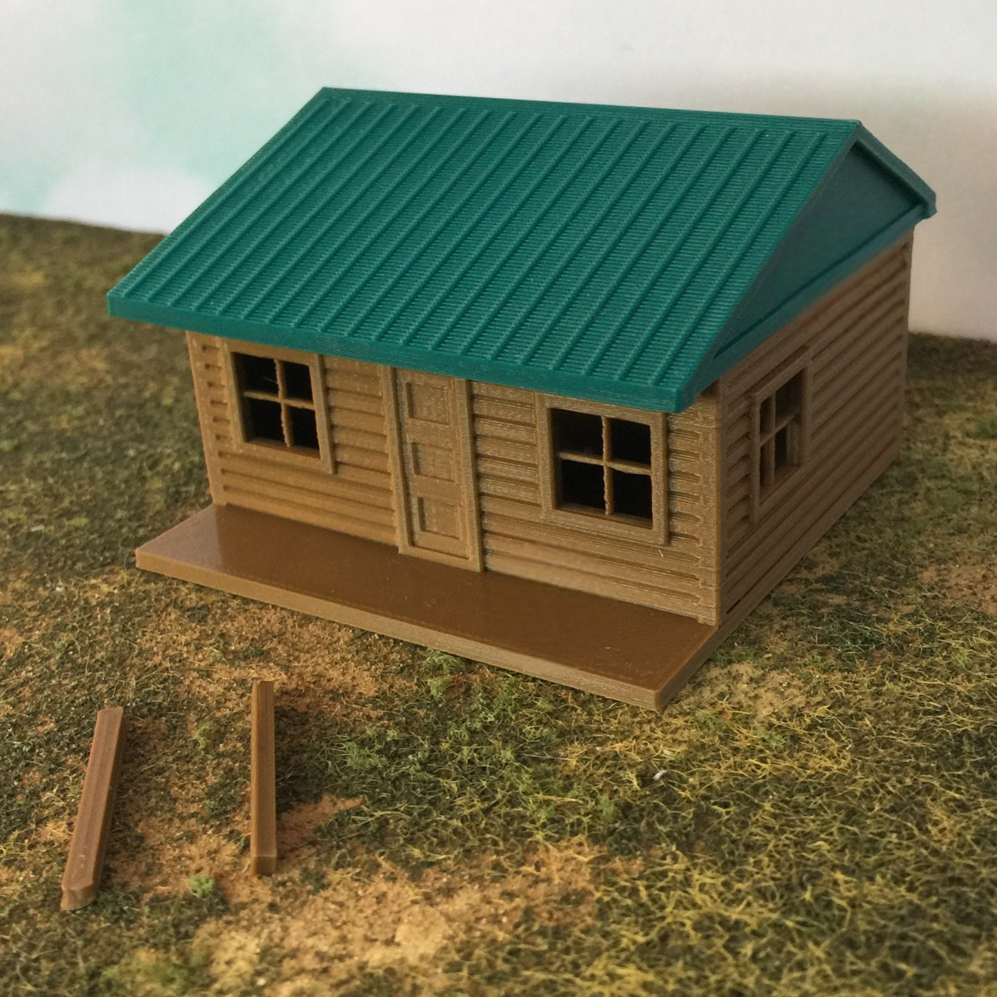 "The Outdoor Series" - Cabin #5 - Camping - Modeled in Color - Z Scale 1:220