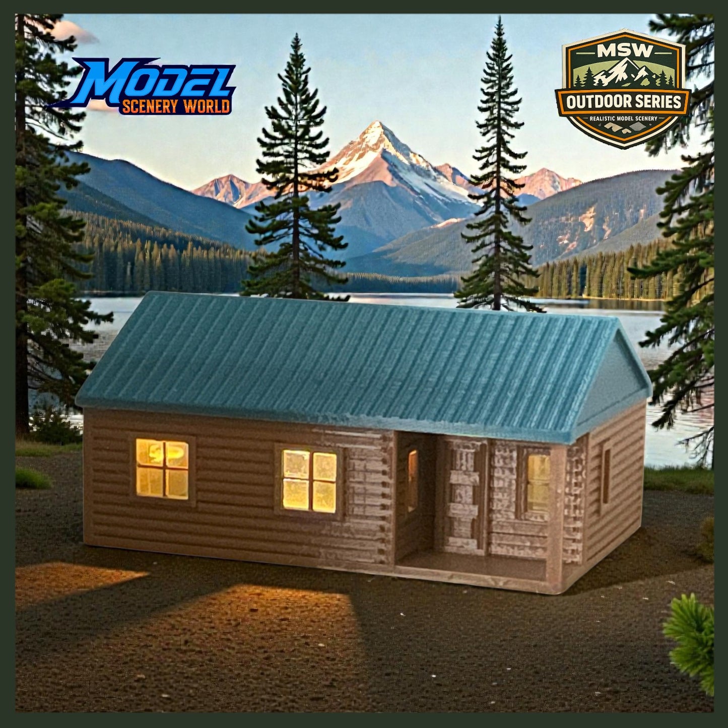 "The Outdoor Series" - Cabin #6 - Camping - Modeled in Color  OO Scale 1:76