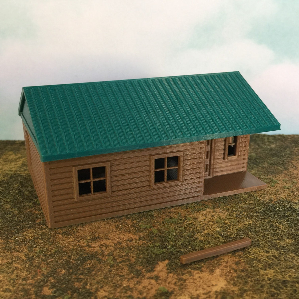 "The Outdoor Series" - Cabin #6 - Camping - Modeled in Color - TT Scale 1:120