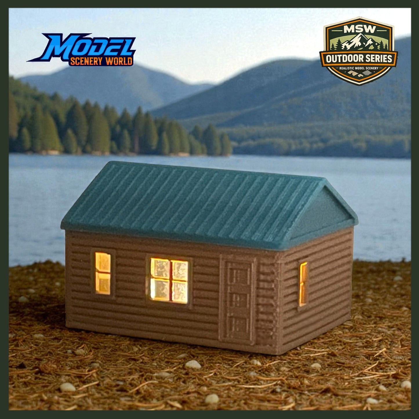 "The Outdoor Series" - Cabin #7 - Camping - Modeled in Color-T Gauge 1:450 Scale