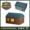 "The Outdoor Series" - Cabin #7 - Camping - Modeled in Color - TT Scale 1:120