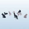 Cats - 8pc Set - O Scale 1:48 - Black & White