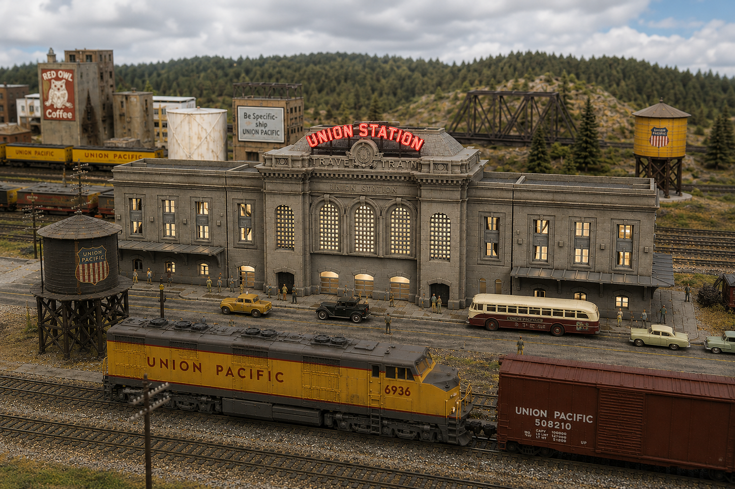 N Scale 1:160 Union Station Train Depot Relief Building