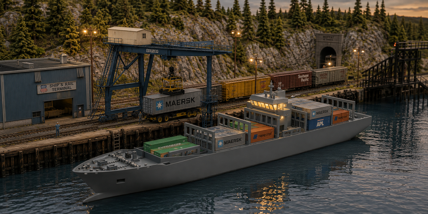 Z Scale 1:220 FeederMax Waterline Cut Container Ship