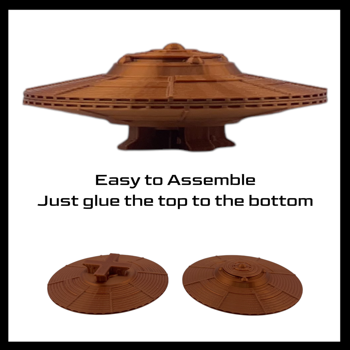 1 Gauge 1:32 Scale Area 51 UFO Spacecraft Copper Finish
