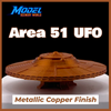 OO Scale 1:76 Area 51 UFO Spacecraft Copper Finish