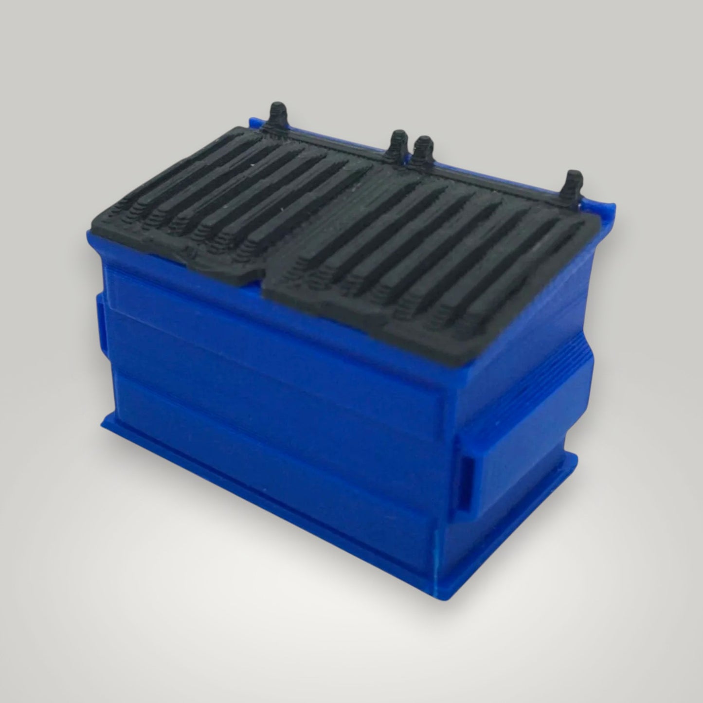 O Scale 1:48 Green Trash & Blue Recycling Dumpster Set