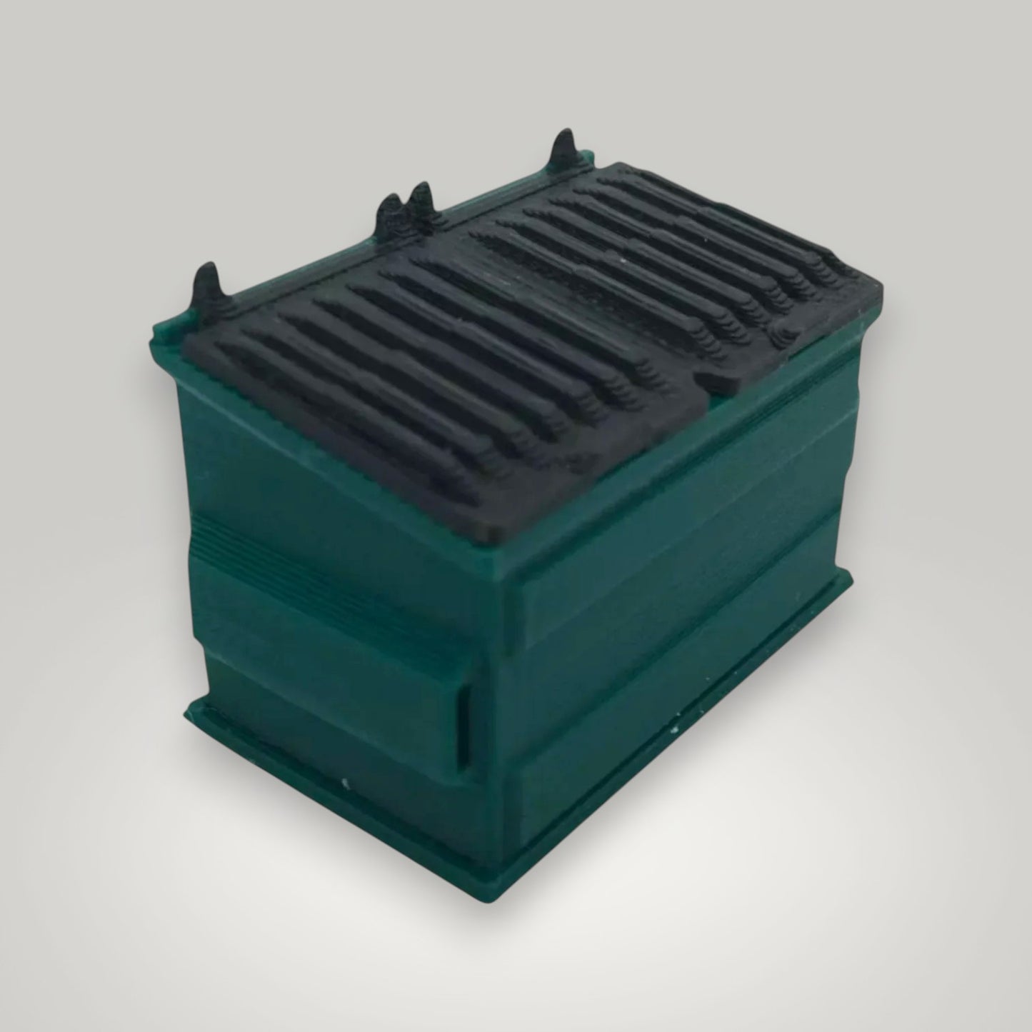 O Scale 1:48 Green Trash & Blue Recycling Dumpster Set