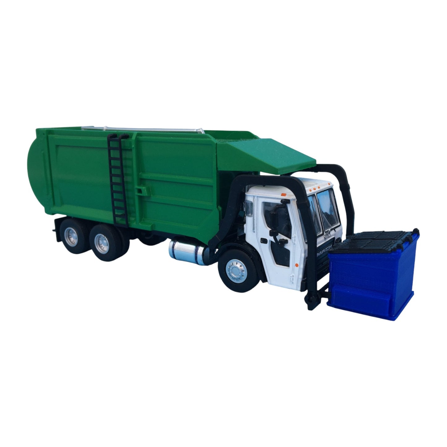Dumpster for Greenlight Mack Refuse Truck - S Scale 1:64 - NO TRUCK - Color Blue