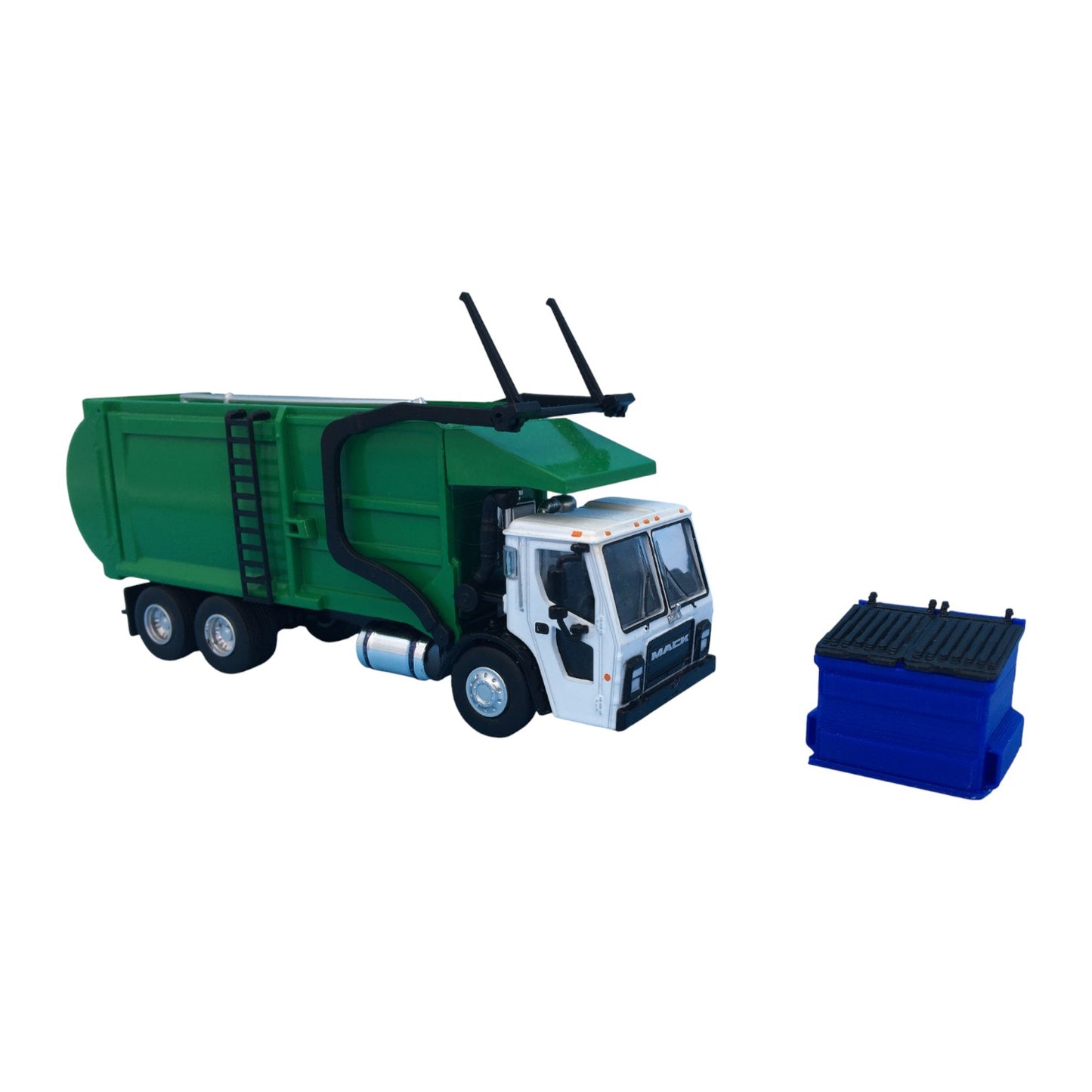 Dumpster for Greenlight Mack Refuse Truck - S Scale 1:64 - NO TRUCK - Color Blue