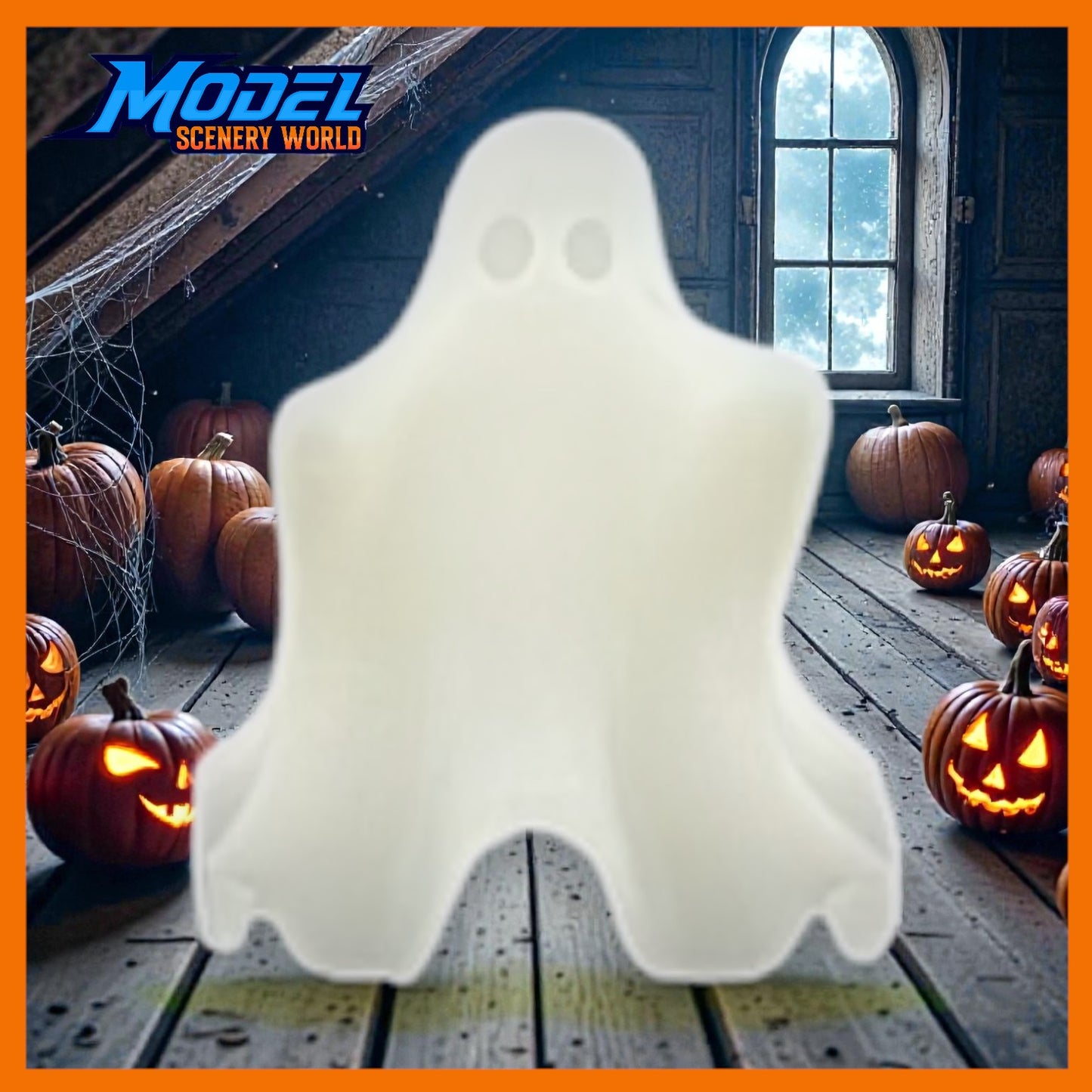 Ghost of Box Car Willie - N Scale 1:160 Model - White - Halloween