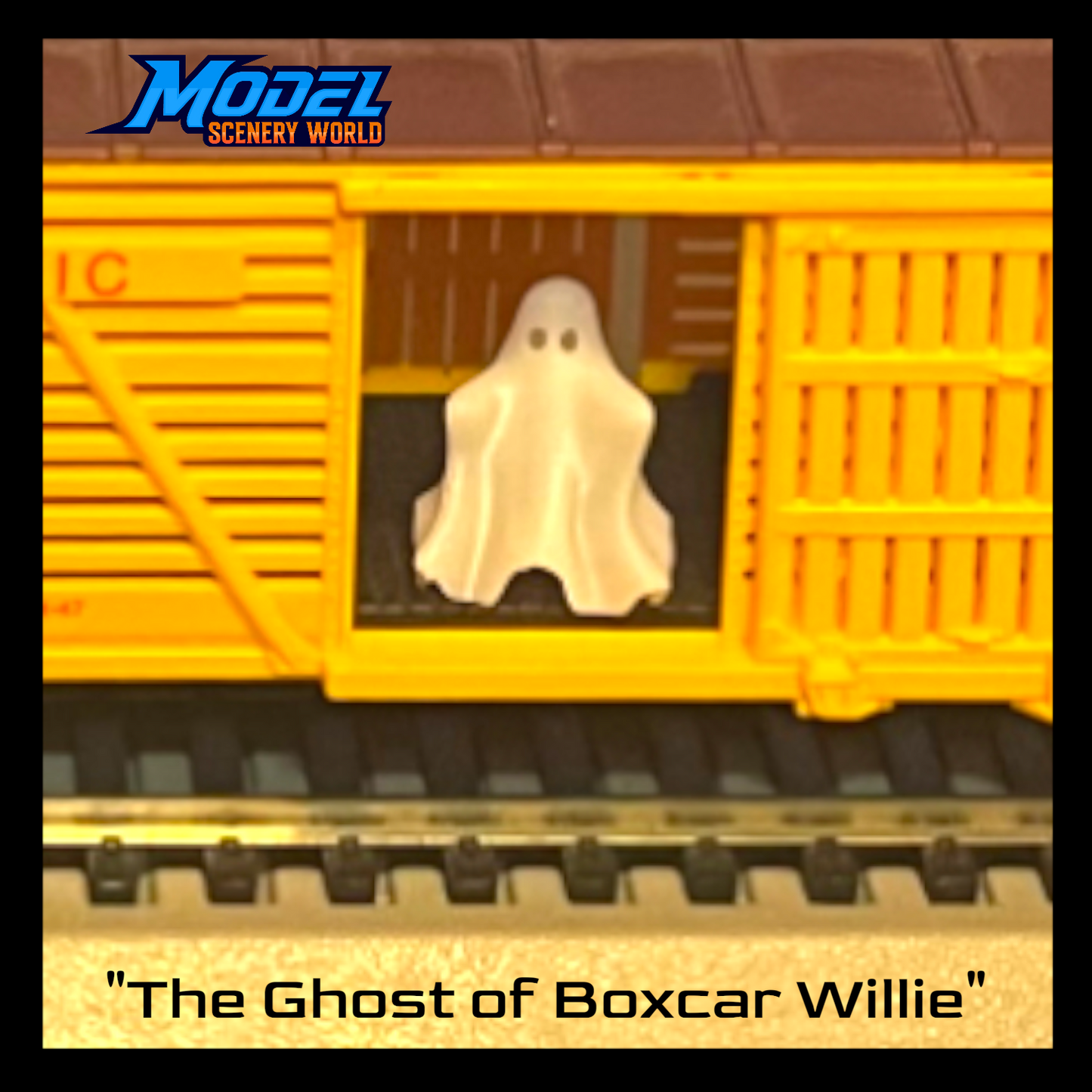 Ghost of Box Car Willie - N Scale 1:160 Model - White - Halloween