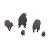 Bears with Cubs (5pk) - N Scale - Brown