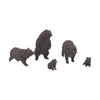 Scale Model of Brown Bears with Cubs by Model Scenery World Side View
