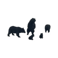 Scale Model of Black Bears with Cubs by Model Scenery World Front View