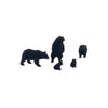 Scale Model of Black Bears with Cubs by Model Scenery World Side View