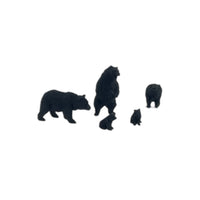 Scale Model of Black Bears with Cubs by Model Scenery World Side View