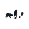 Scale Model of Black Bears with Cubs by Model Scenery World Side View