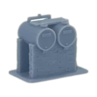 Back Side View - Scale Model of Diesel Fuel Tanks by Model Scenery World