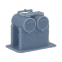 Back Side View - Scale Model of Diesel Fuel Tanks by Model Scenery World