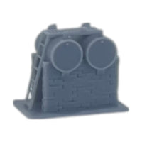 Front Side View - Scale Model of Diesel Fuel Tanks by Model Scenery World