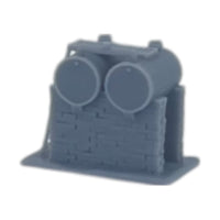 Back View - Scale Model of Diesel Fuel Tanks by Model Scenery World