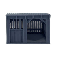 Front View - Scale Model of Horse Stall-Hay Shed by Model Scenery World