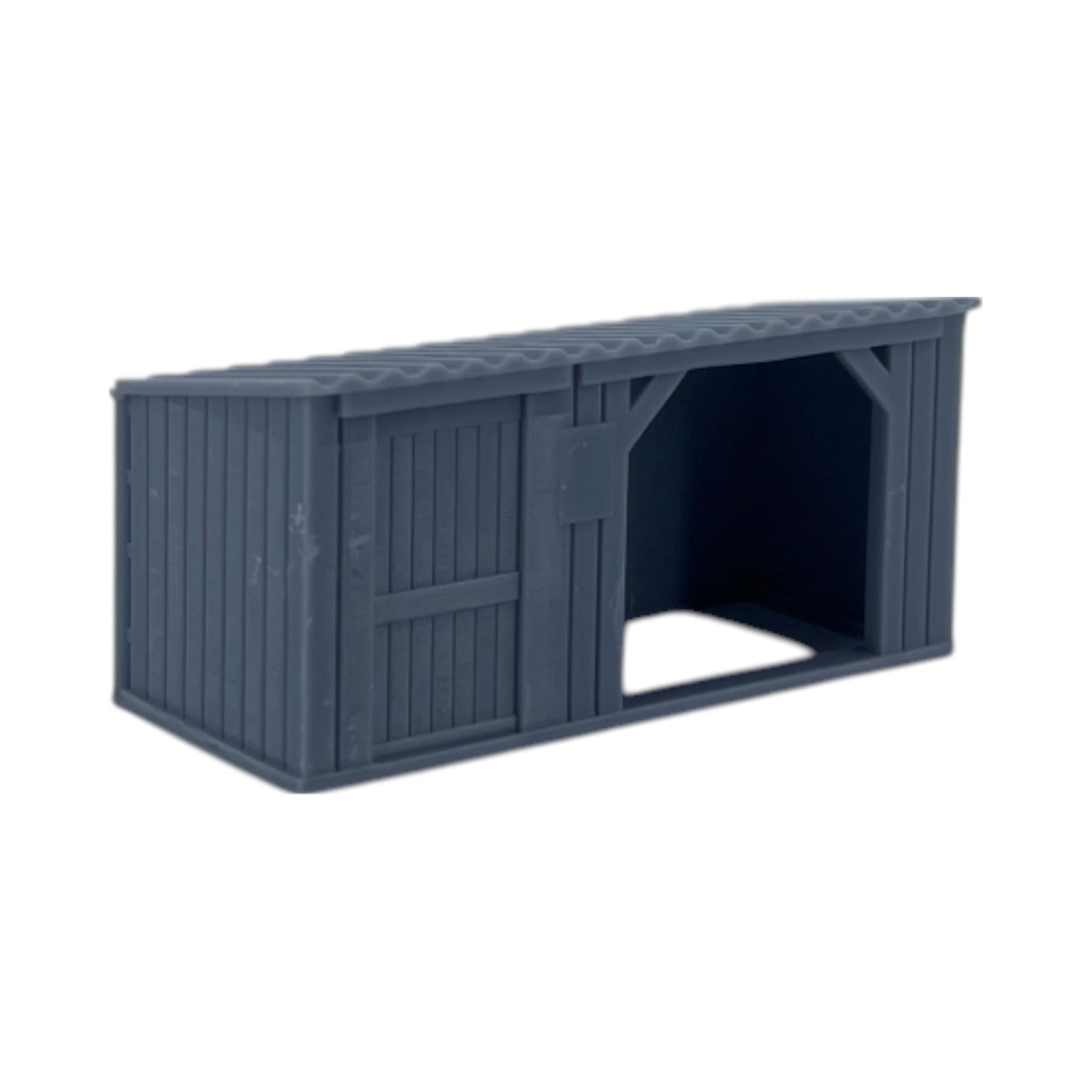 Front Side view of Scale Model of Storage Shed by Model Scenery World