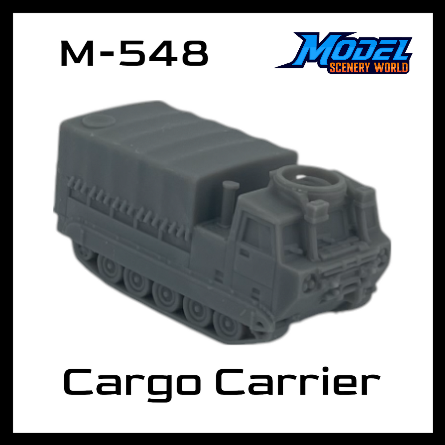 M548 Cargo Carrier Covered - HO Scale 1:87 - Gray