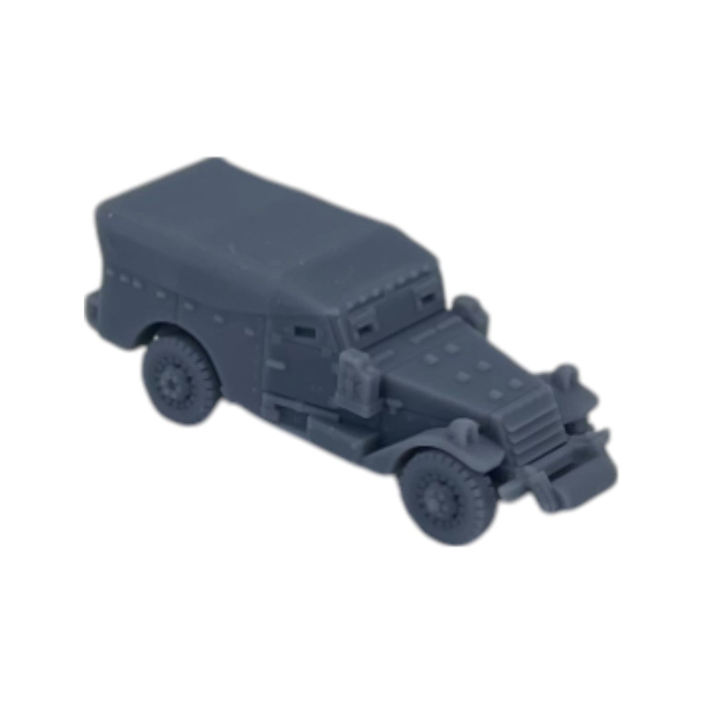 Scale Model of M3 White Scout Car with Canvas by Model Scenery World Front View