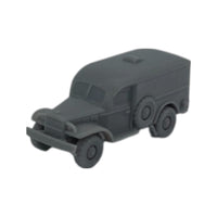 Front View - Scale Model of a Dodge WC 54 Ambulance by Model Scenery World