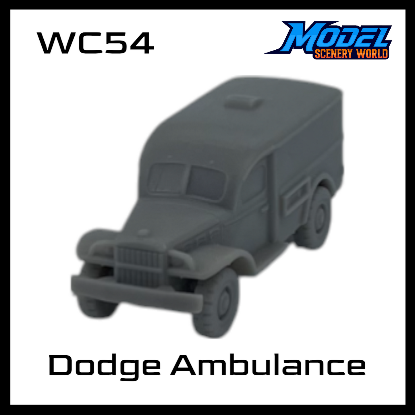 Dodge WC 54 Ambulance - HO 1:87 Scale - Gray