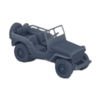 Scale Model of WWII Willy's Army Jeep by Model Scenery World Side view